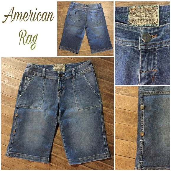 American Rag Bermuda Jean Shorts Size 9 - Picture 1 of 7